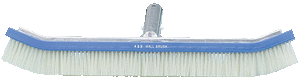 A&B 3010 18"  Curved Wall Brush with White PVC Bristles